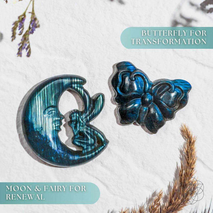 I Am Reborn - Labradorite Carving of Transformation