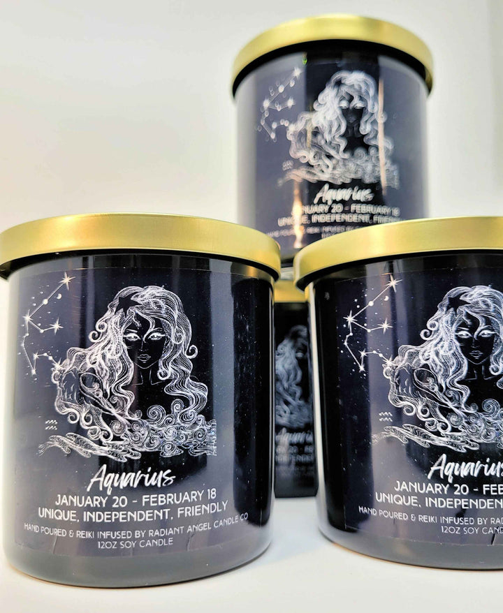 Aquarius Zodiac Soy Candle