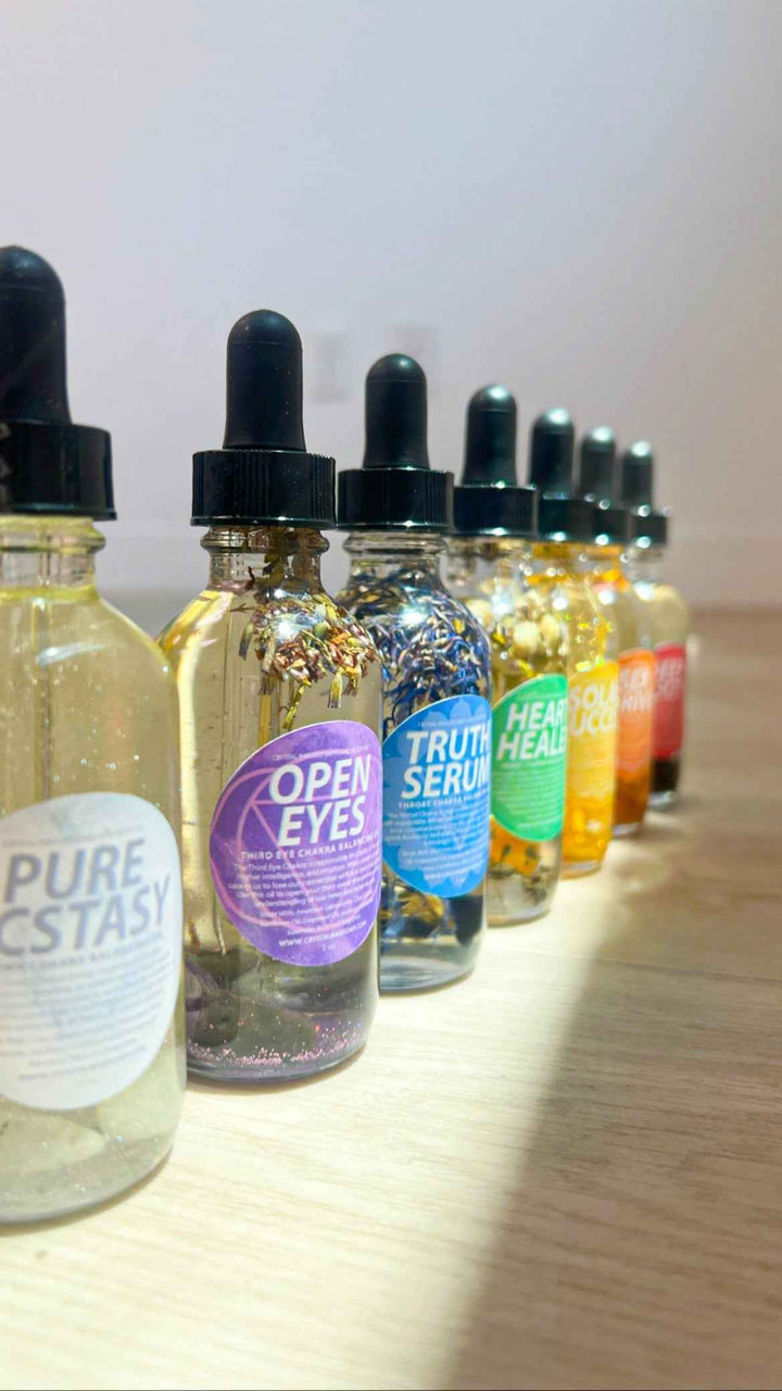 Pure ecstasy – Crystal-infused body oil