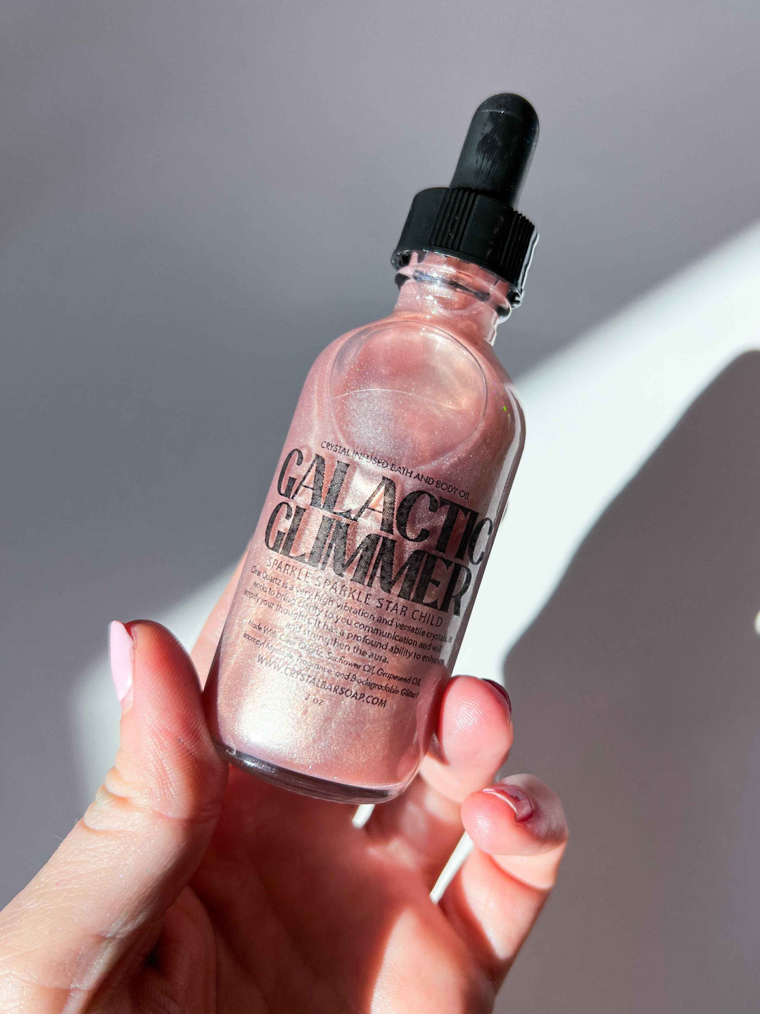 Galactic glimmer – Crystal-infused body oil