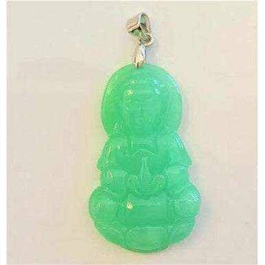 Jade Pendant Necklace Kuanyin - Sacred Crystals Chains and Necklaces