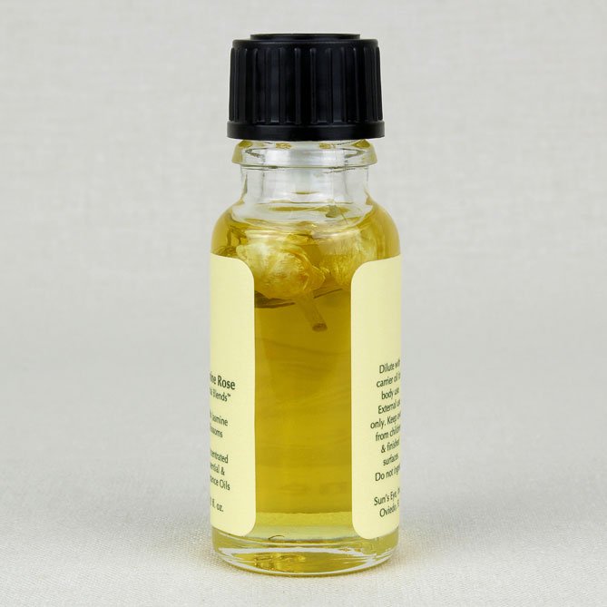 Jasmine Rose Oil — back label