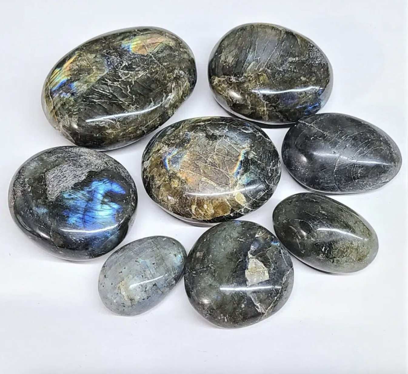 Labradorite Palm Stone - Sacred Crystals Palm Stones