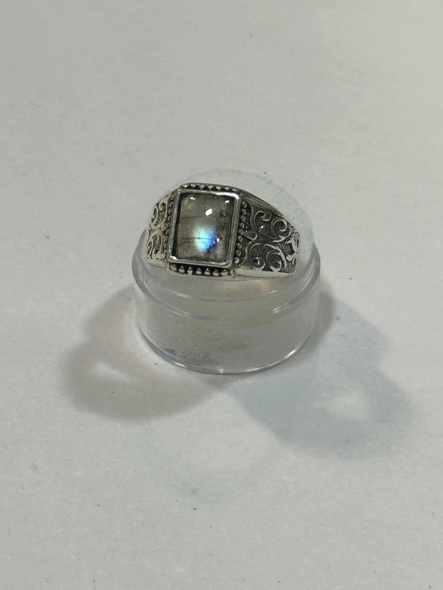 Labradorite Ring Size 10 - &quot;Kings Vine&quot; - Sacred Crystals Rings