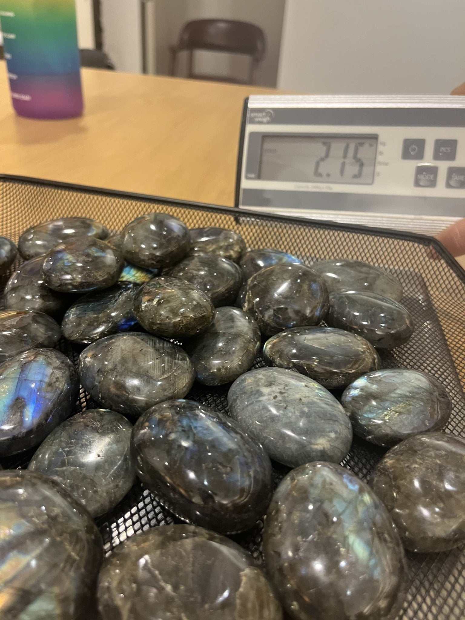 Labradorite Tumbled Palm Stones - Sacred Crystals Tumbled Stones