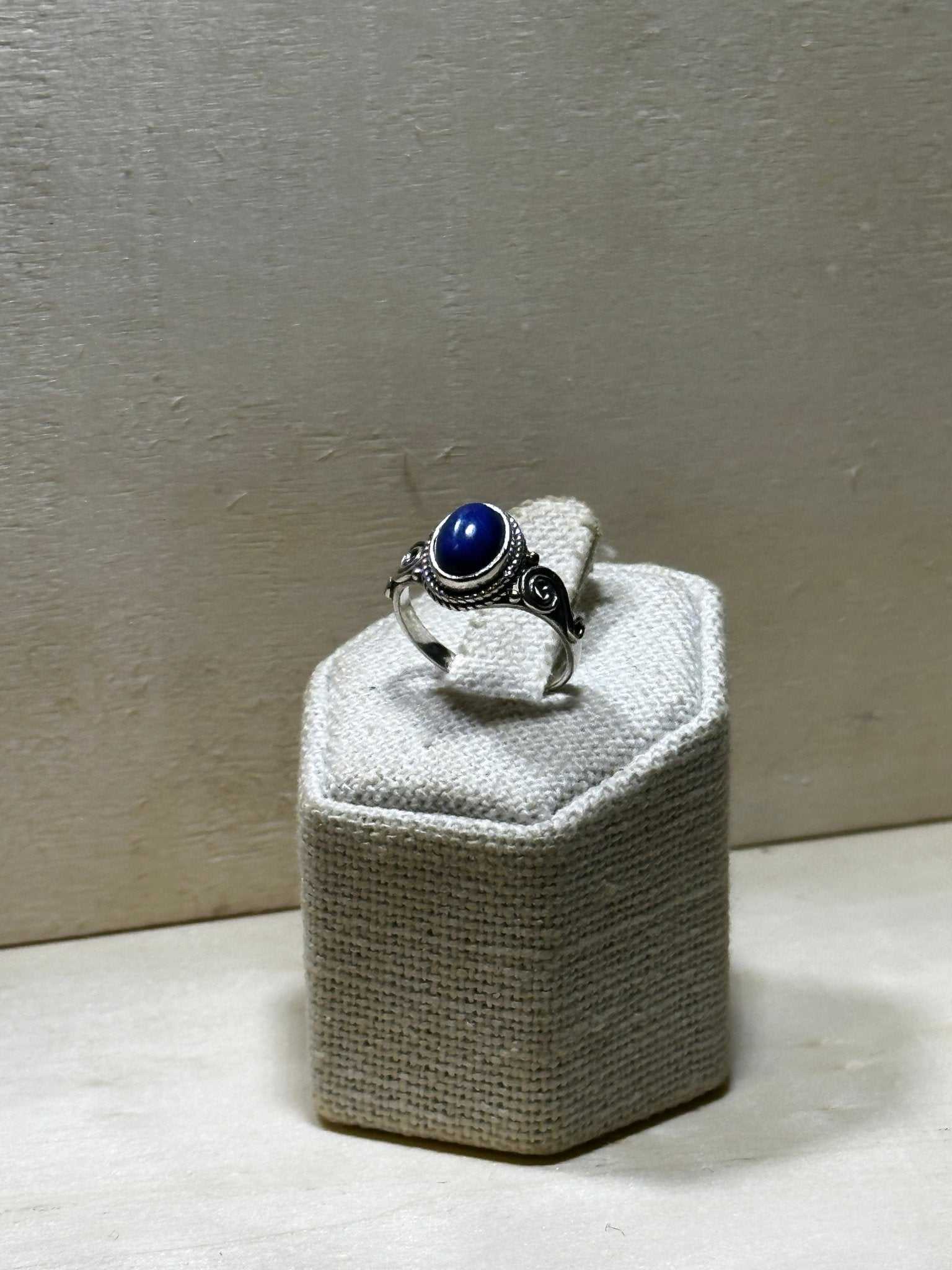 Lapis Lazuli Oval Dainty Ring Size 5 - Sacred Crystals Rings