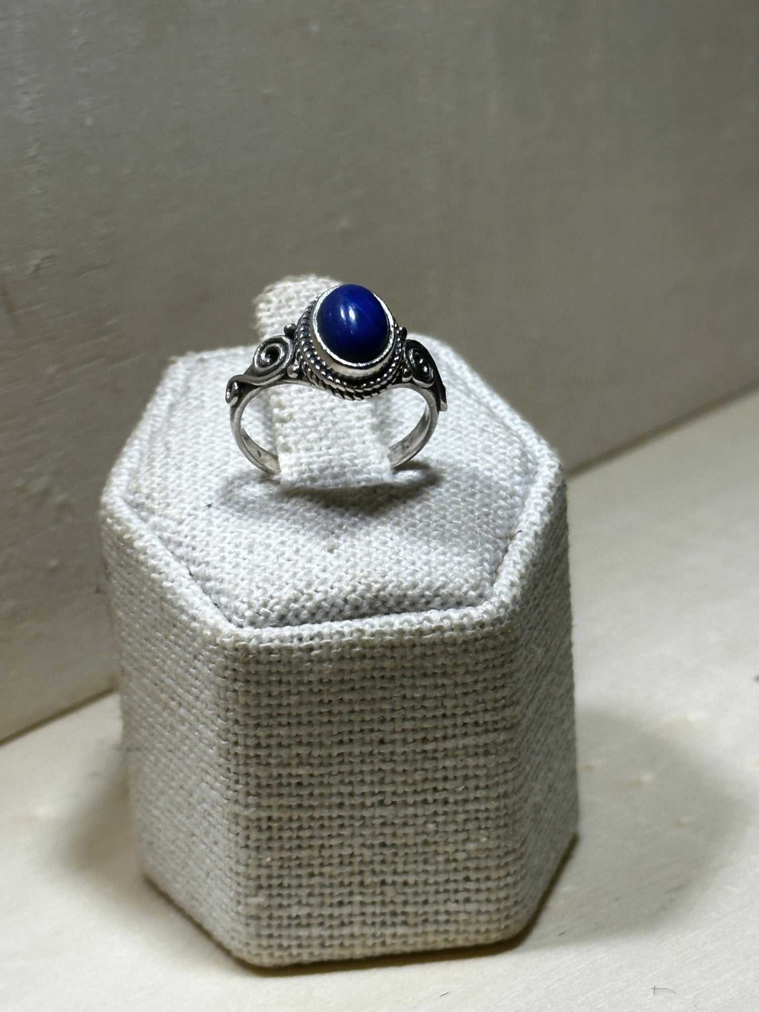 Lapis Lazuli Oval Dainty Ring Size 5 - Sacred Crystals Rings