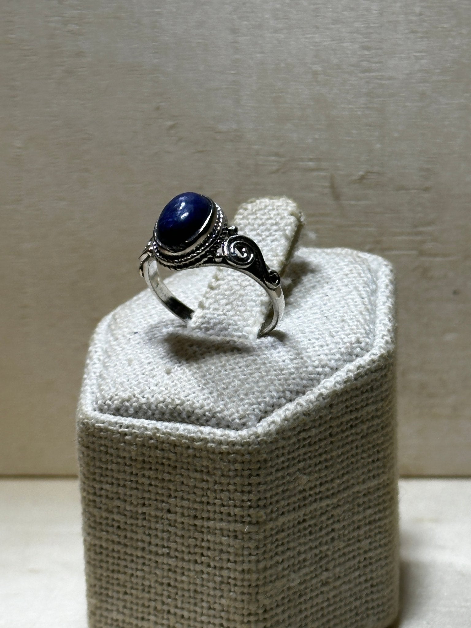 Lapis Lazuli Oval Dainty Ring Size 5 - Sacred Crystals Rings
