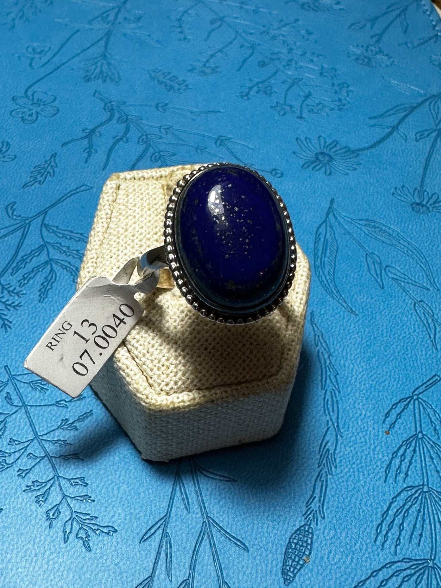 Lapis Lazuli Ring Size 13 07.0040 - Sacred Crystals Rings