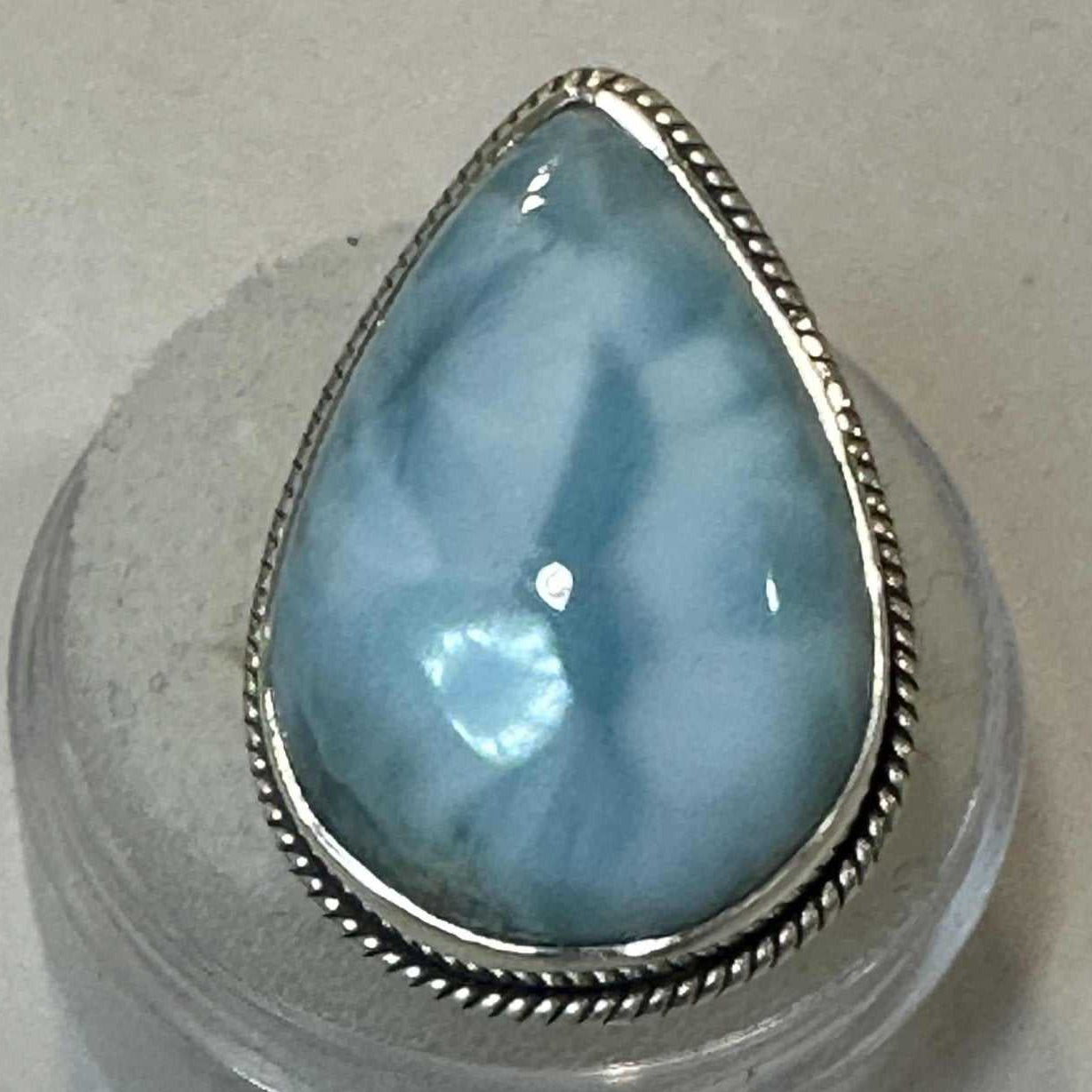 Larimar Ring Size 6 - "Blue Beauty" - Sacred Crystals Rings