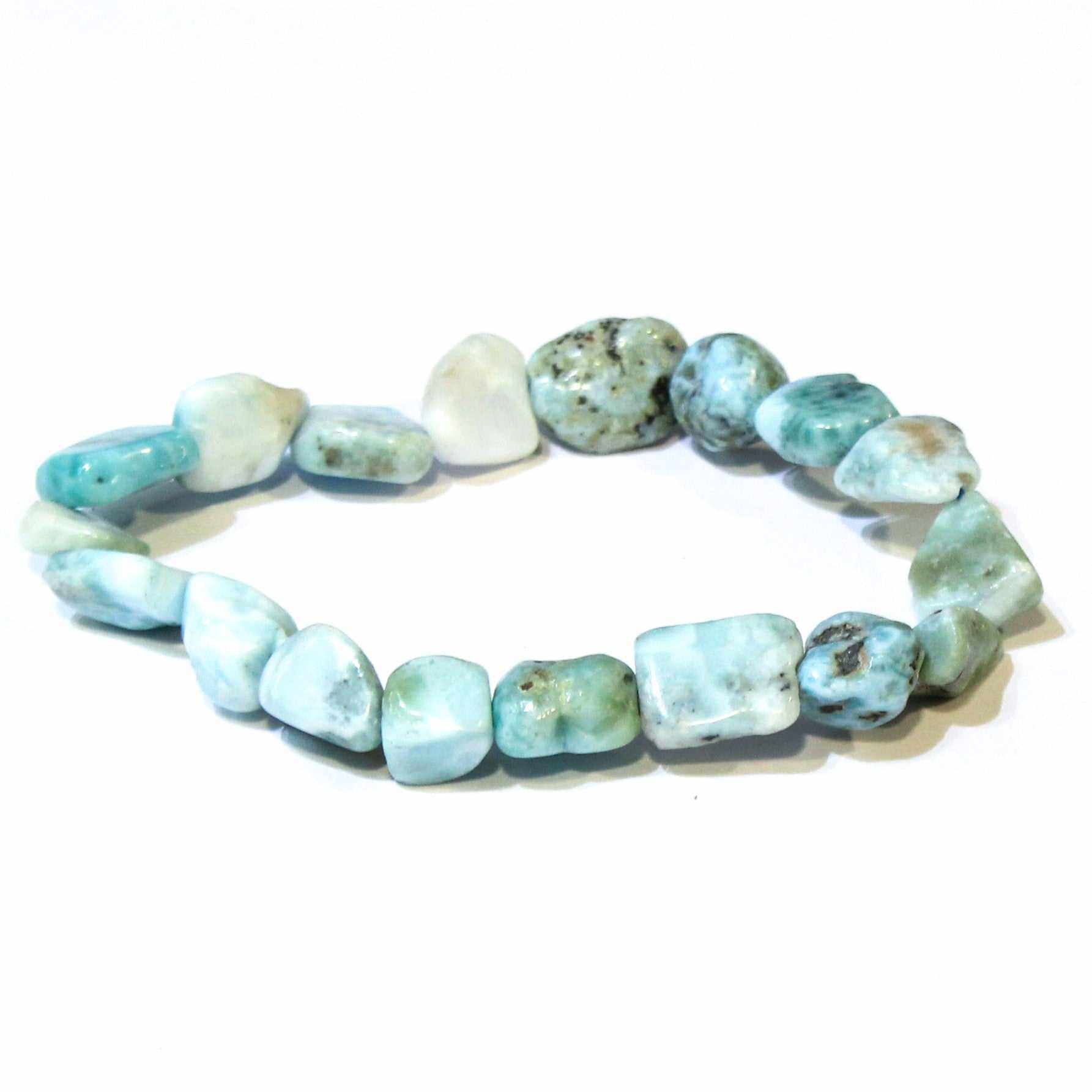 Larimar Stackable Bracelet - 8mm Tumbled - Sacred Crystals Bracelets