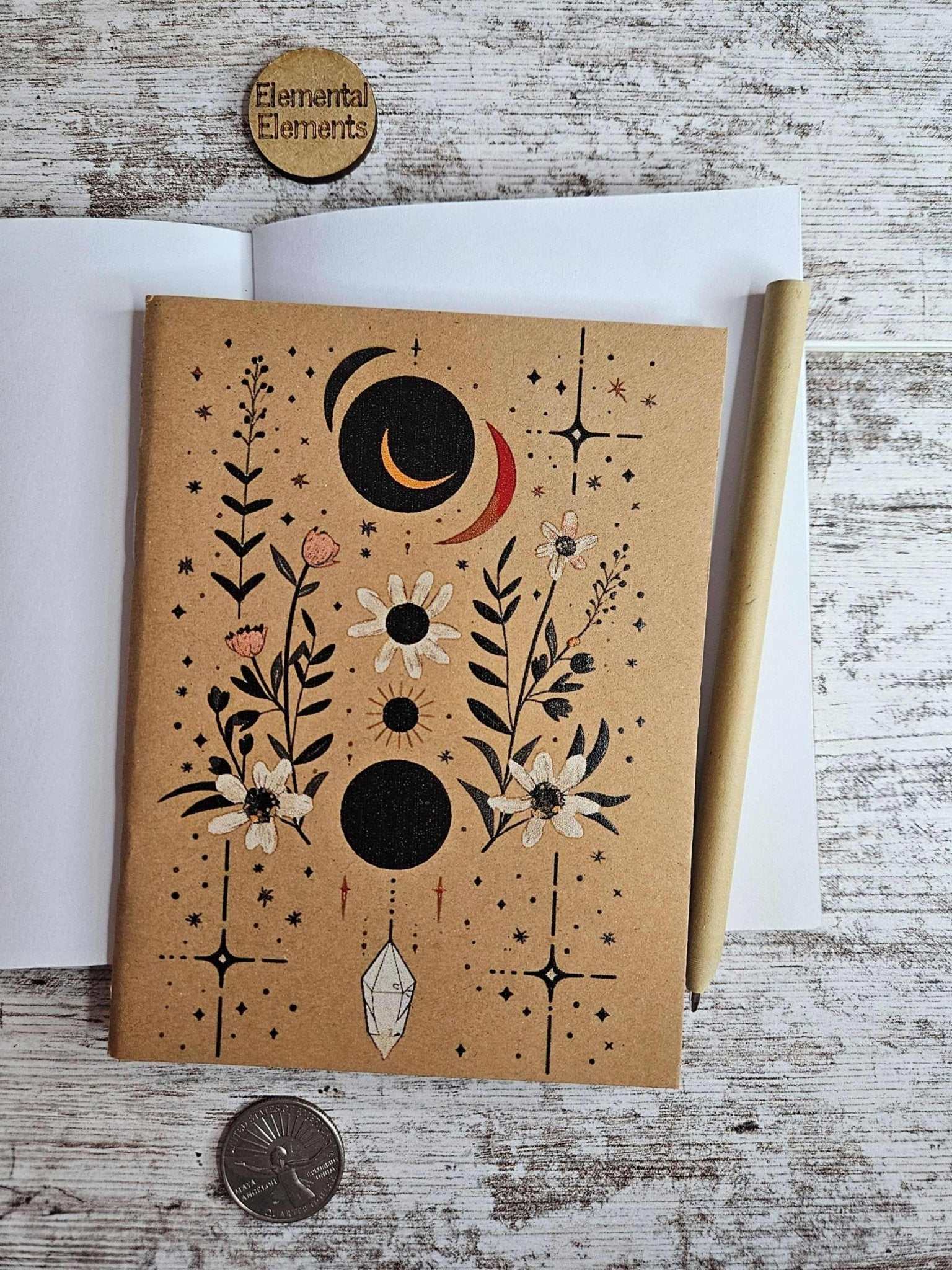 Lunar Blooming Journal Notebook - Sacred Crystals Sacred Book Store