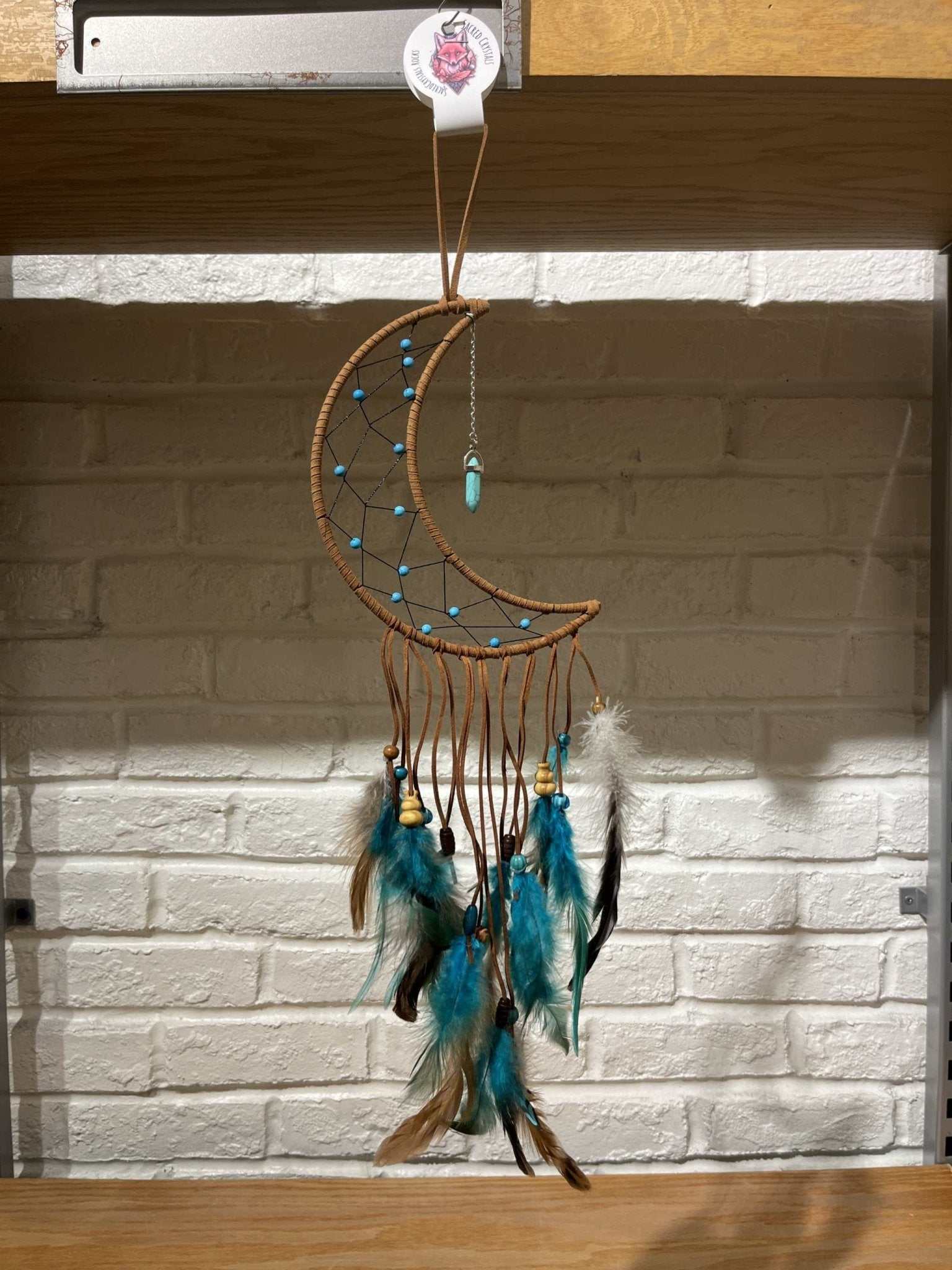 Lunar Dreams Dreamcatcher with Blue Howlite Pendant - Sacred Crystals Dreamcatchers