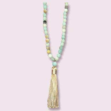 Mala Necklace: Amazonite - Sacred Crystals Chains and Necklaces