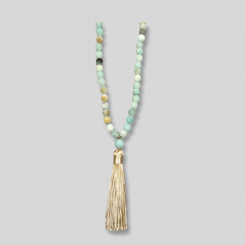 Mala Necklace: Amazonite - Sacred Crystals Chains and Necklaces