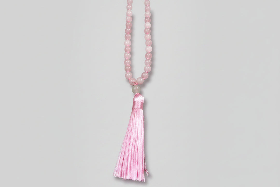 Mala Necklace: Rose Quartz - Sacred Crystals Chains and Necklaces