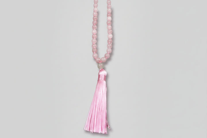 Mala Necklace: Rose Quartz - Sacred Crystals Chains and Necklaces