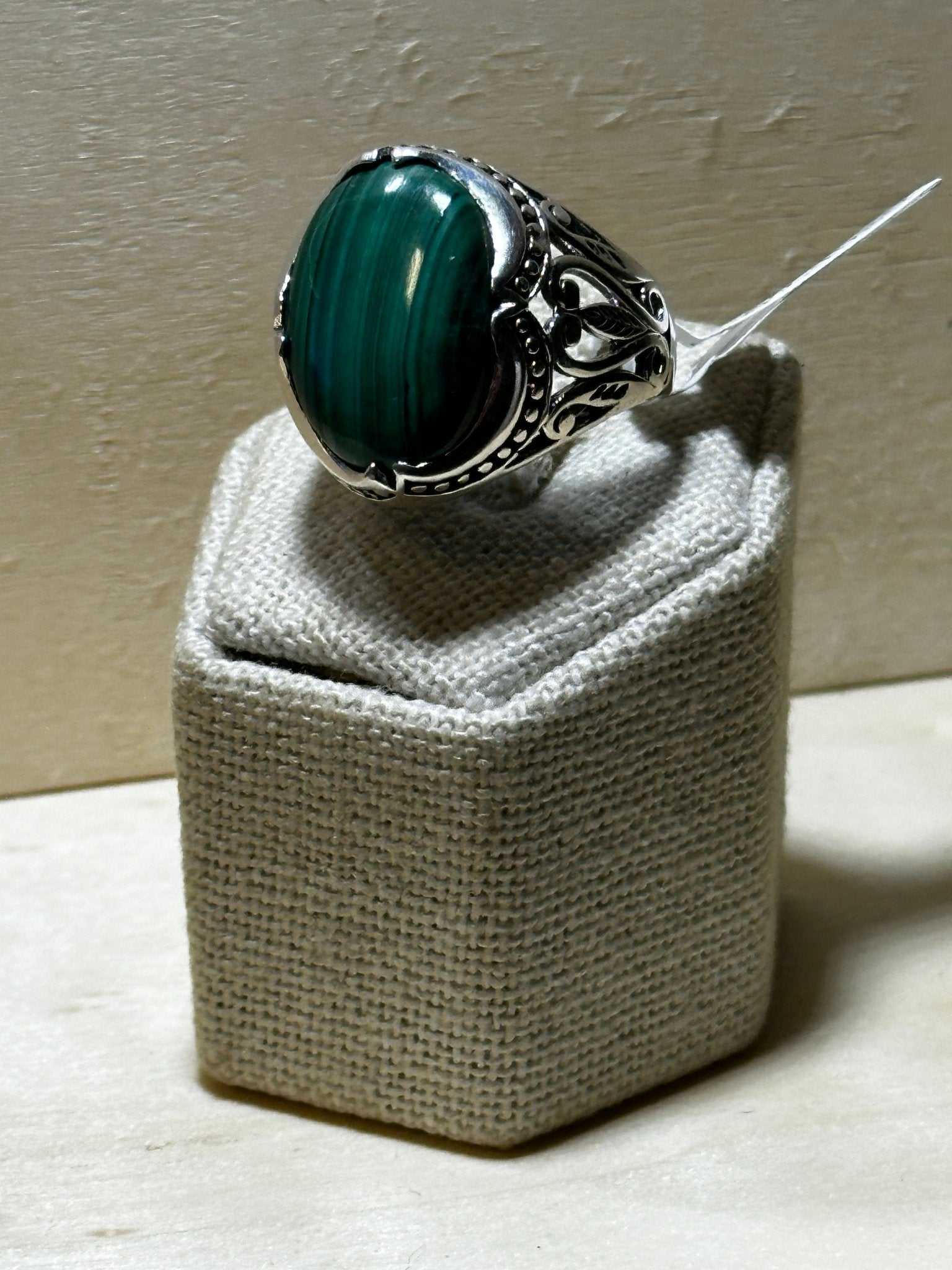 Malachite Ring Size 11 (09.4080) - Sacred Crystals Rings