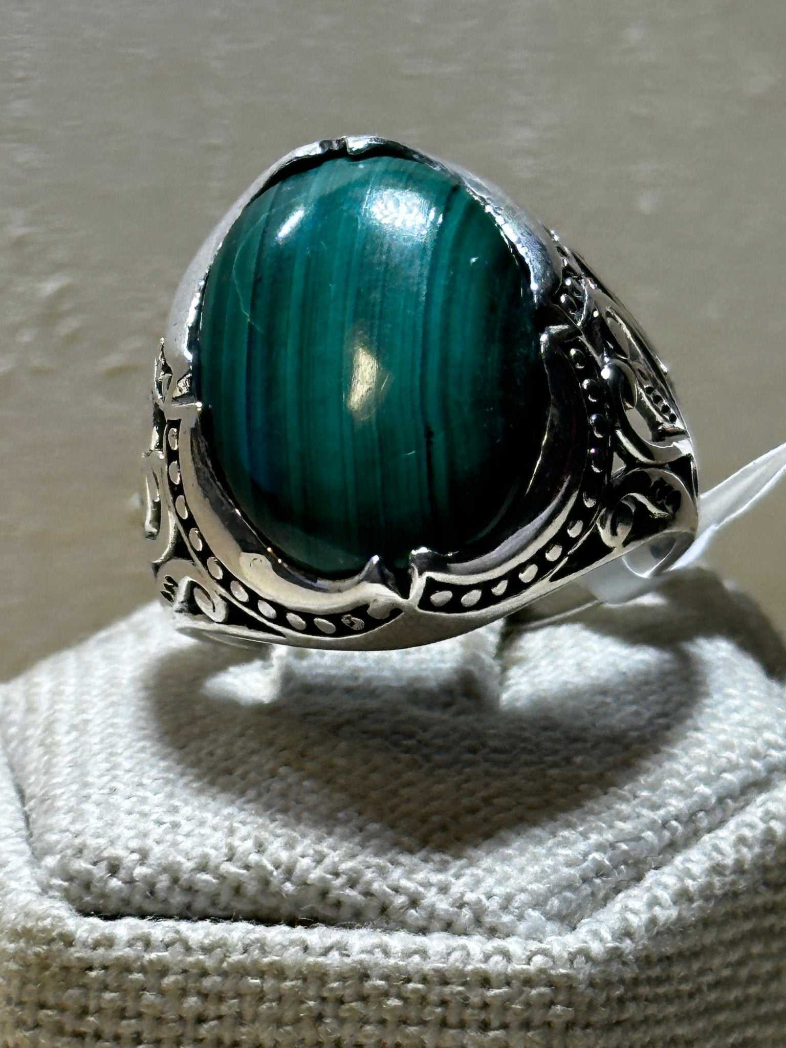 Malachite Ring Size 11 (09.4080) - Sacred Crystals Rings