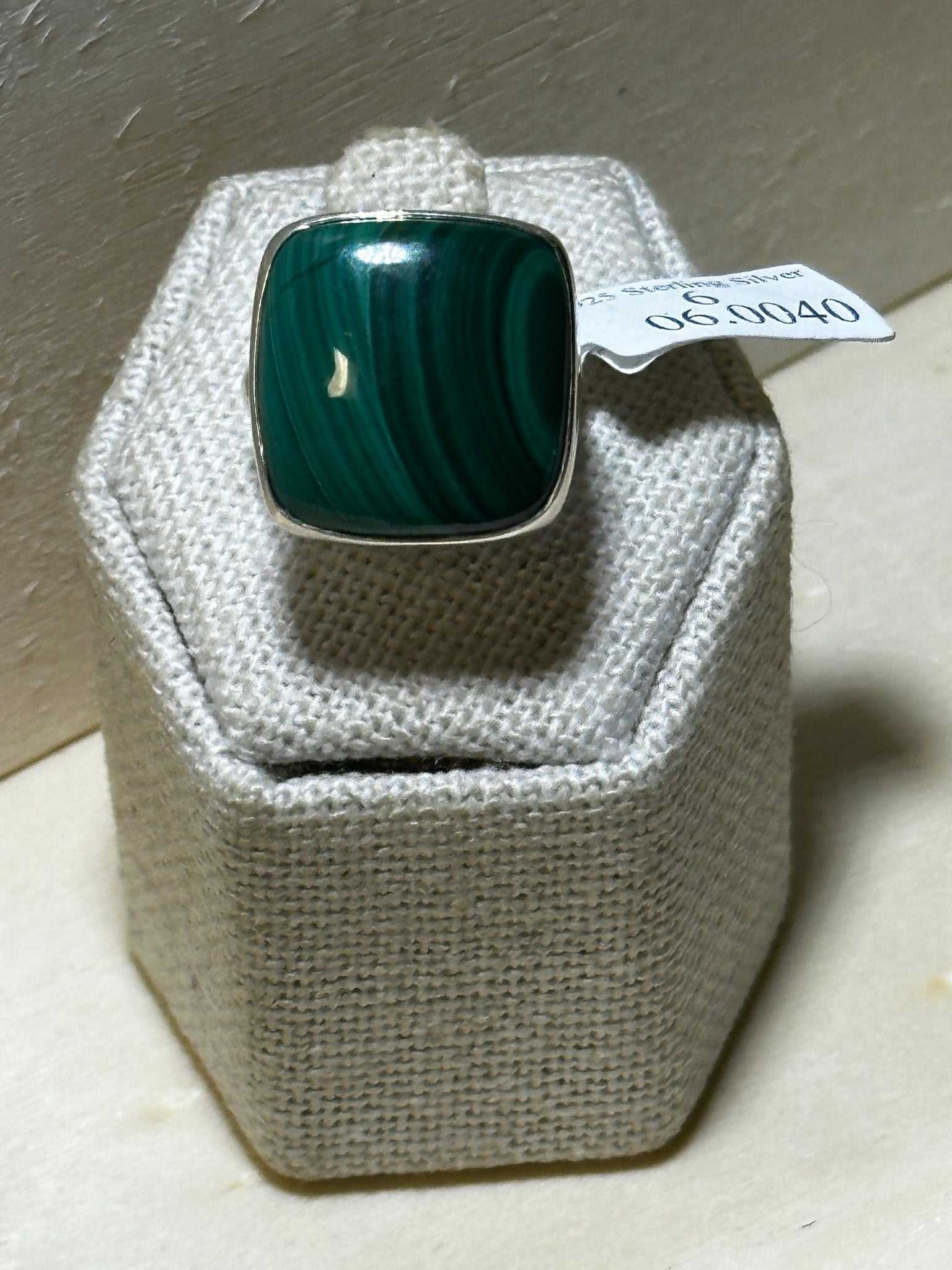 Malachite Ring Size 6 (06.0040) - Sacred Crystals Rings