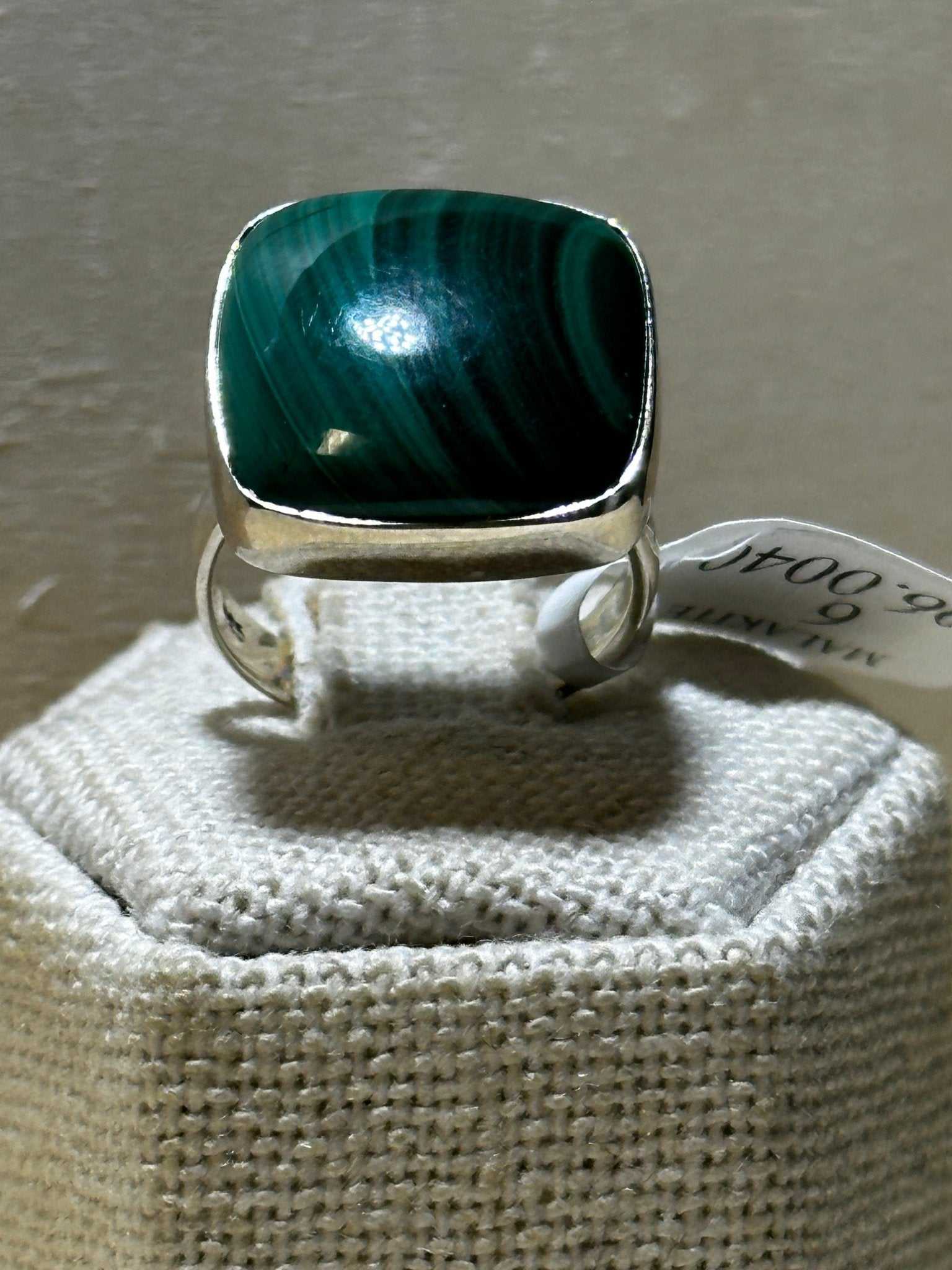 Malachite Ring Size 6 (06.0040) - Sacred Crystals Rings