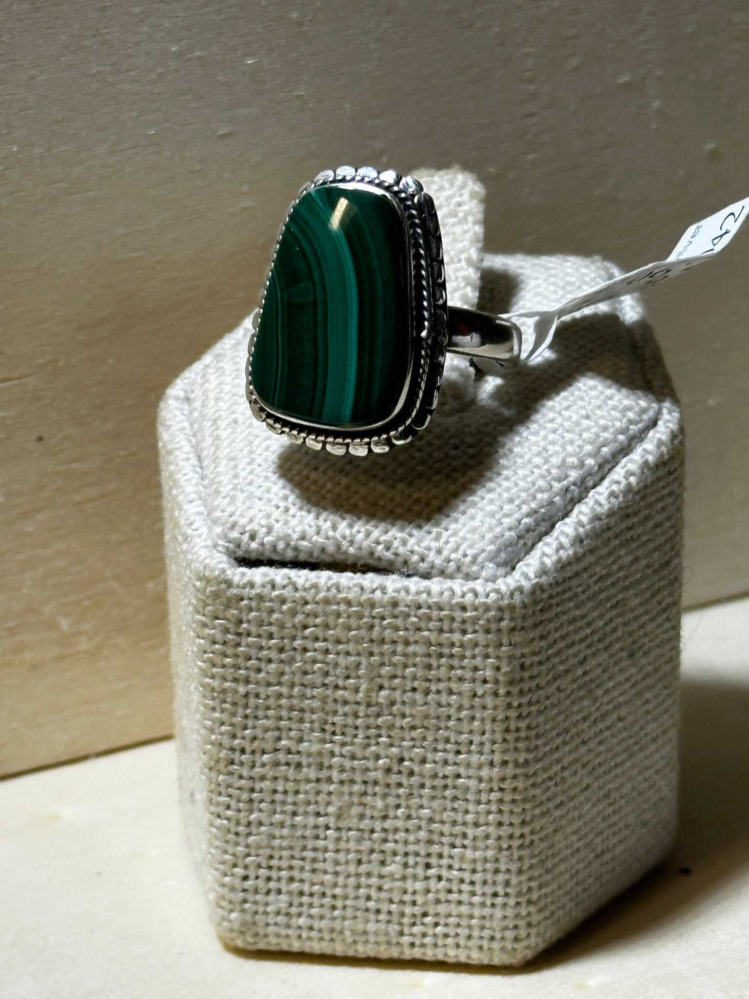 Malachite Ring Size 6 (07.9042) - Sacred Crystals Rings