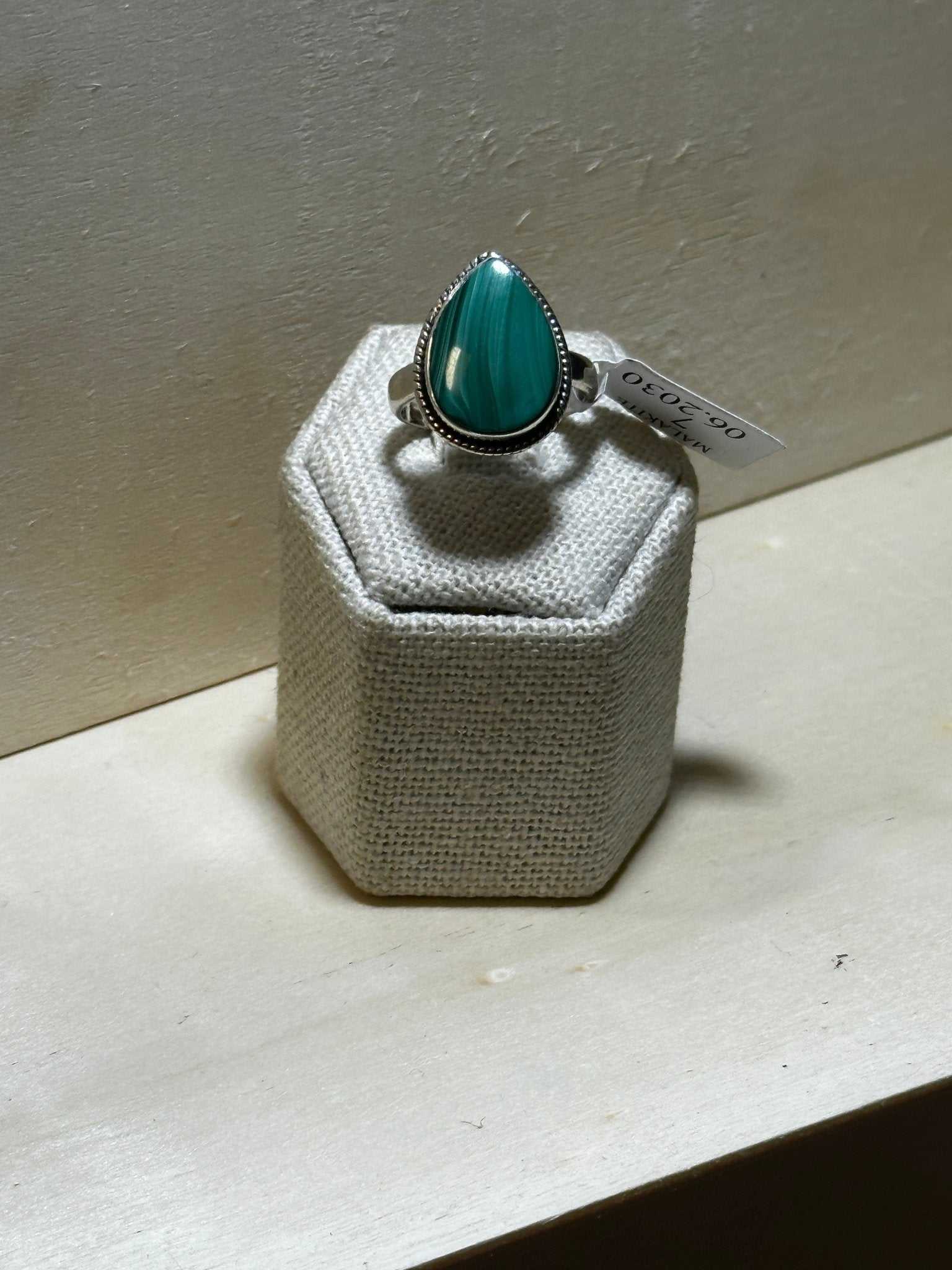 Malachite Ring Size 7 (06.2030) - Sacred Crystals Rings