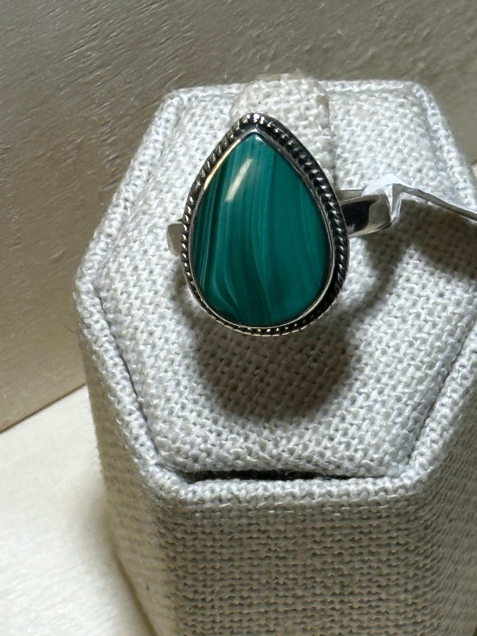 Malachite Ring Size 7 (06.2030) - Sacred Crystals Rings