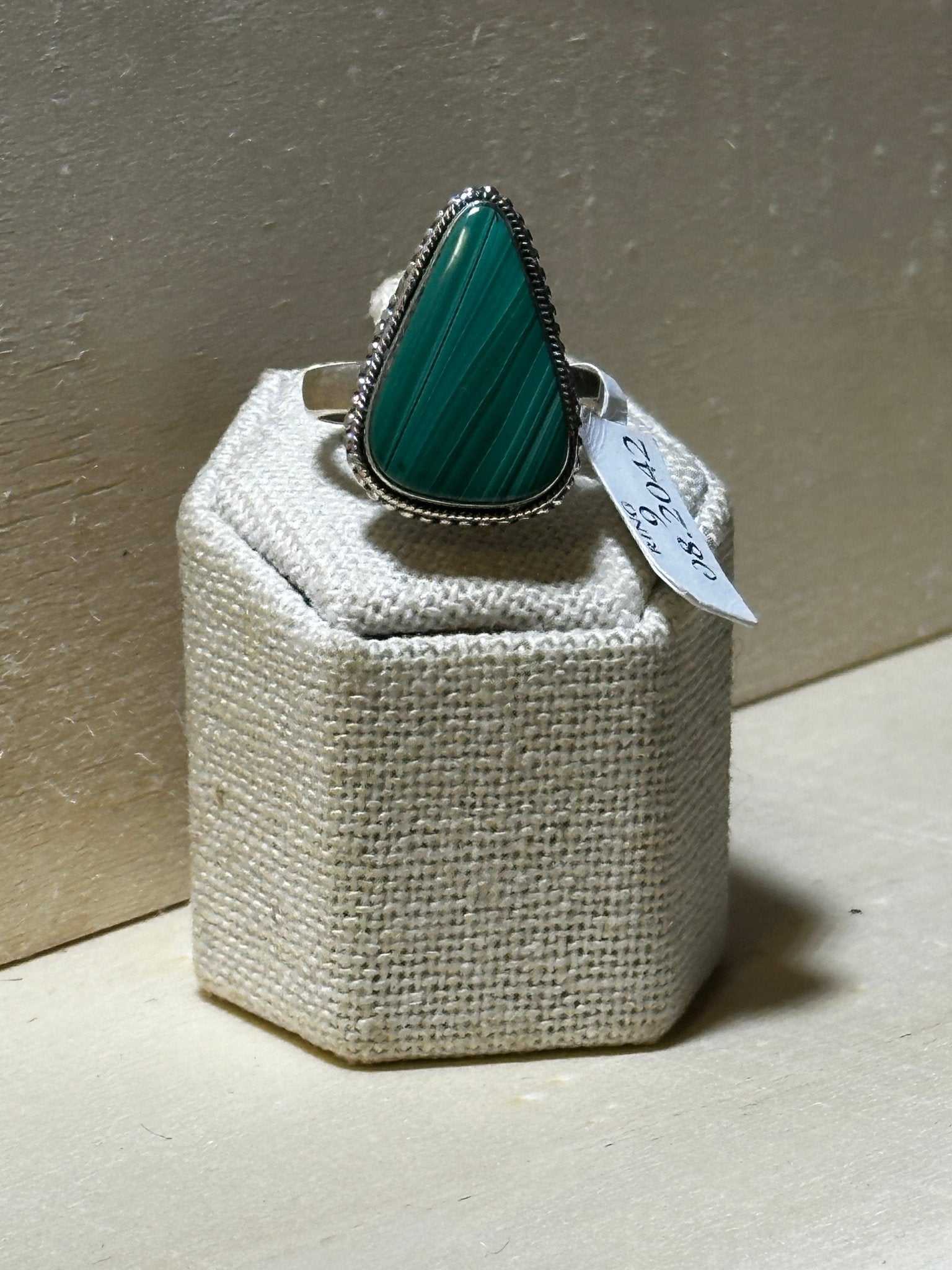 Malachite Ring Size 9 (08.2042) - Sacred Crystals Rings