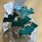 Malachite Ring Size 9 - "Going Batty" - Sacred Crystals Rings