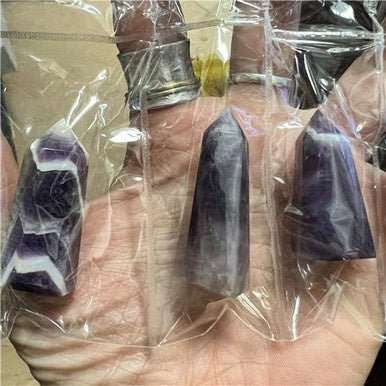 Mini Amethyst Generator 1-2" - Sacred Crystals Obelisk