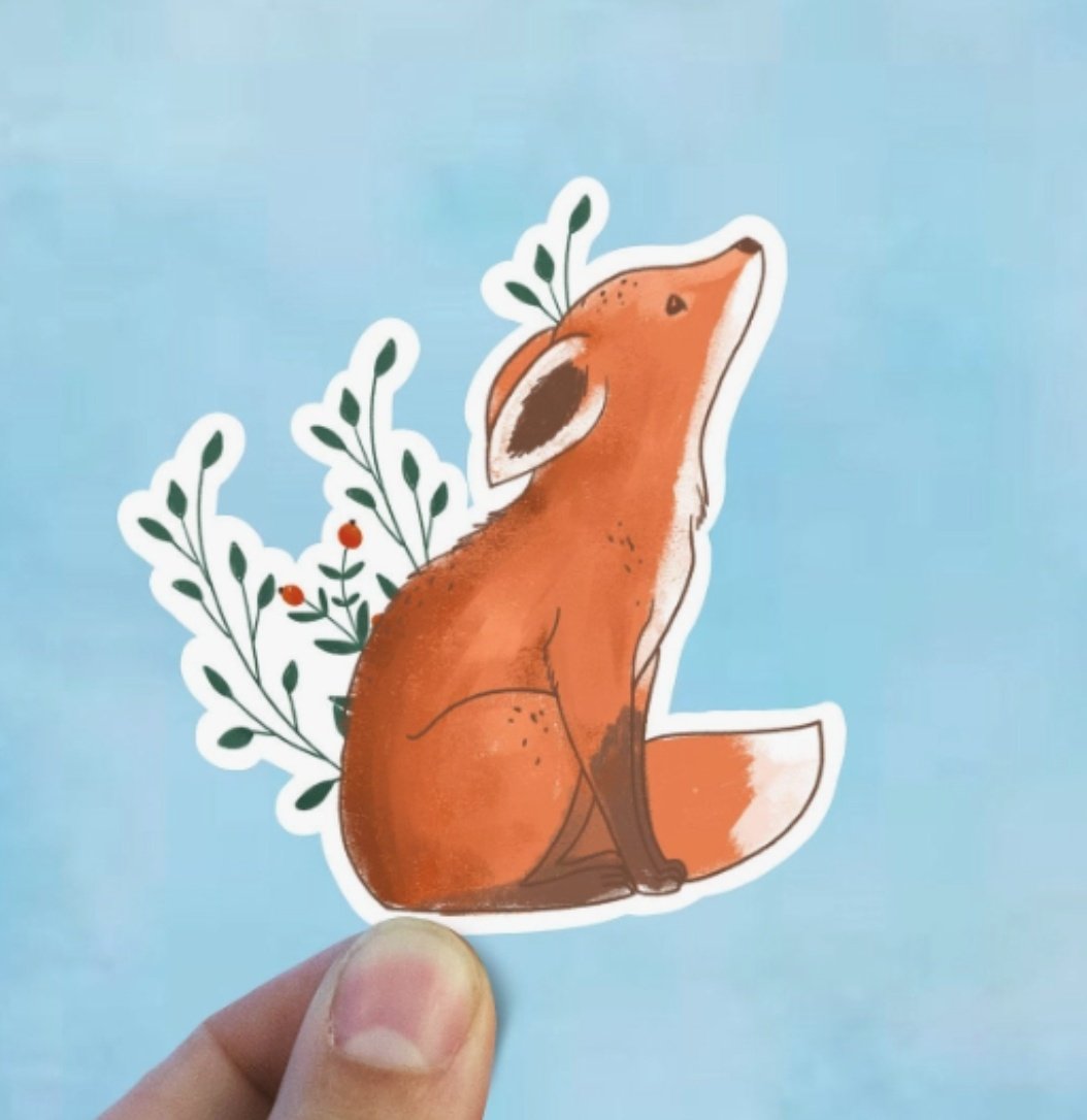 Mini Sticker - Foxy - Sacred Crystals Stickers