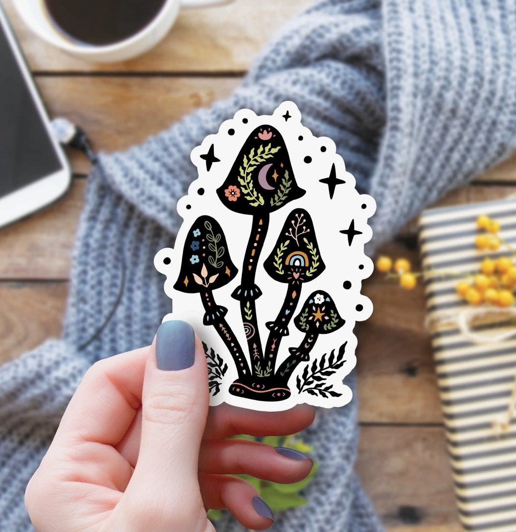 Mini Sticker - Magical Mushrooms - Sacred Crystals Stickers