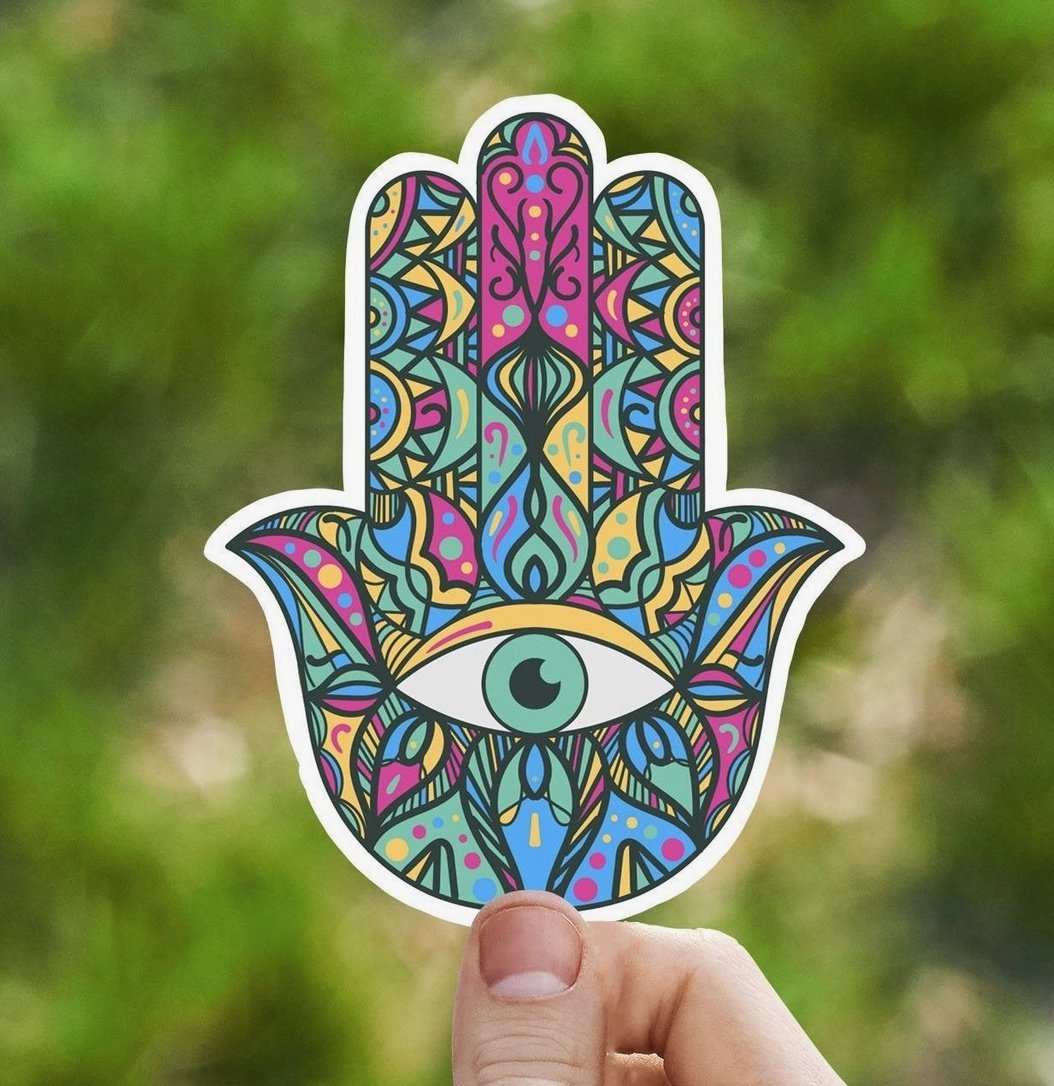 Mini Sticker - Pastel Hamsa - Sacred Crystals Stickers