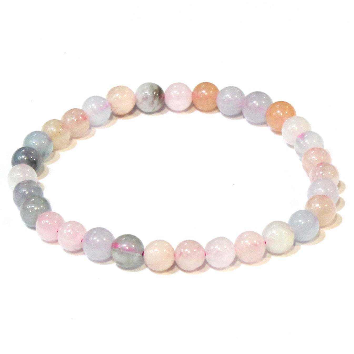 Morganite Stackable Bracelet 6mm - Sacred Crystals Bracelets