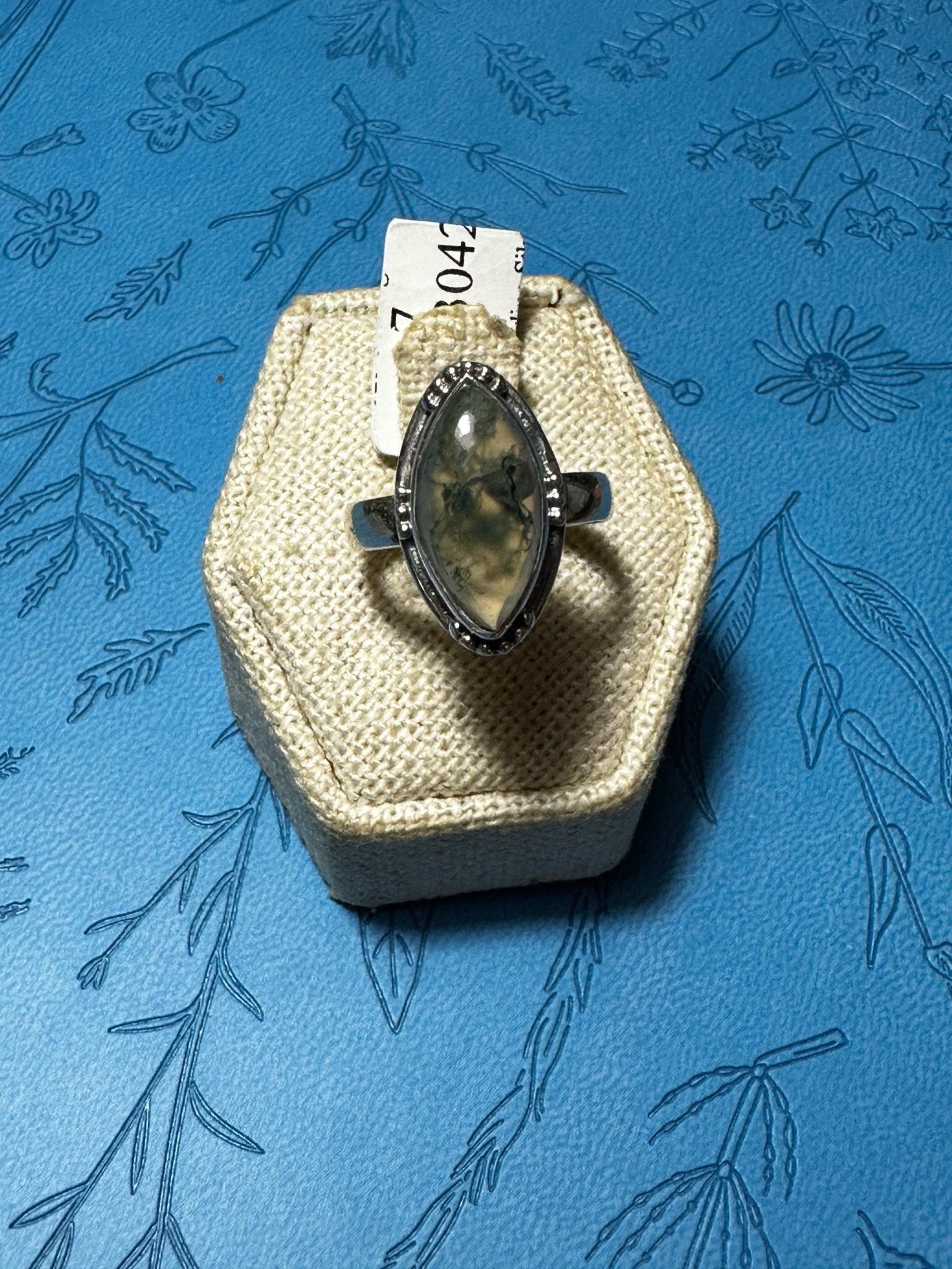 Moss Agate Ring Size 7 03.3042 - Sacred Crystals Rings