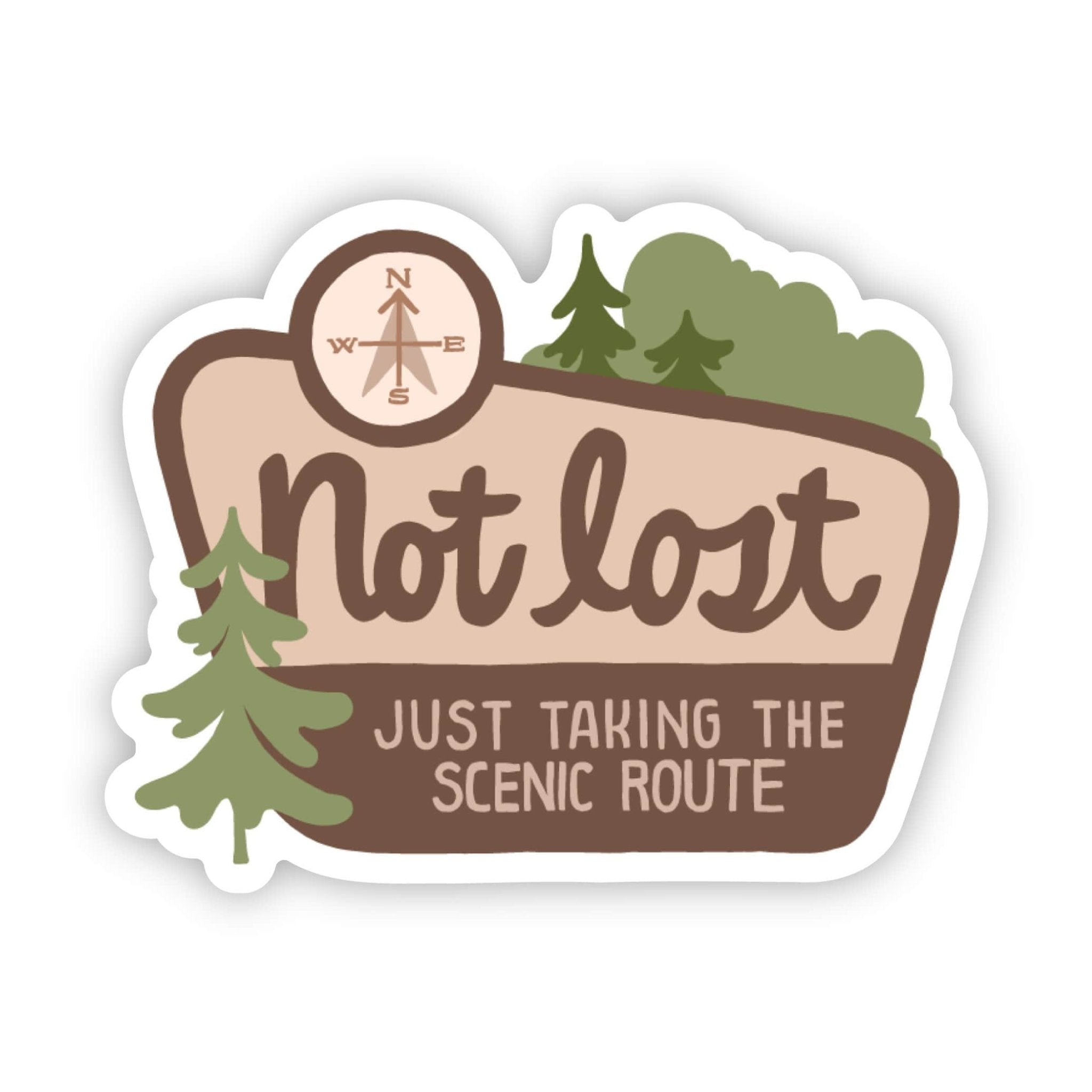 "Not Lost, Just Taking The Scenic Route" Sticker - Sacred Crystals Stickers