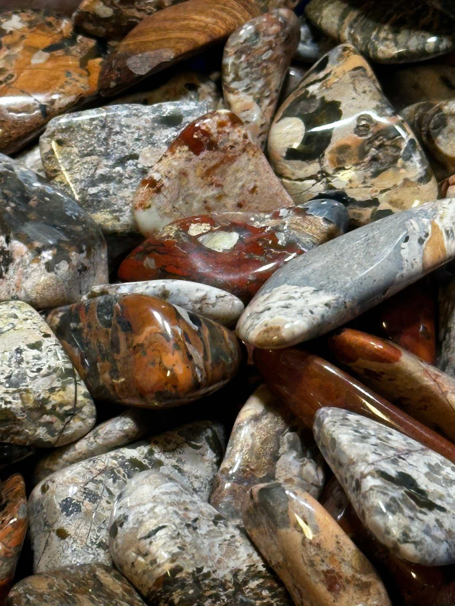 Ocean Jasper Tumbled Stone - Sacred Crystals Tumbled Stones