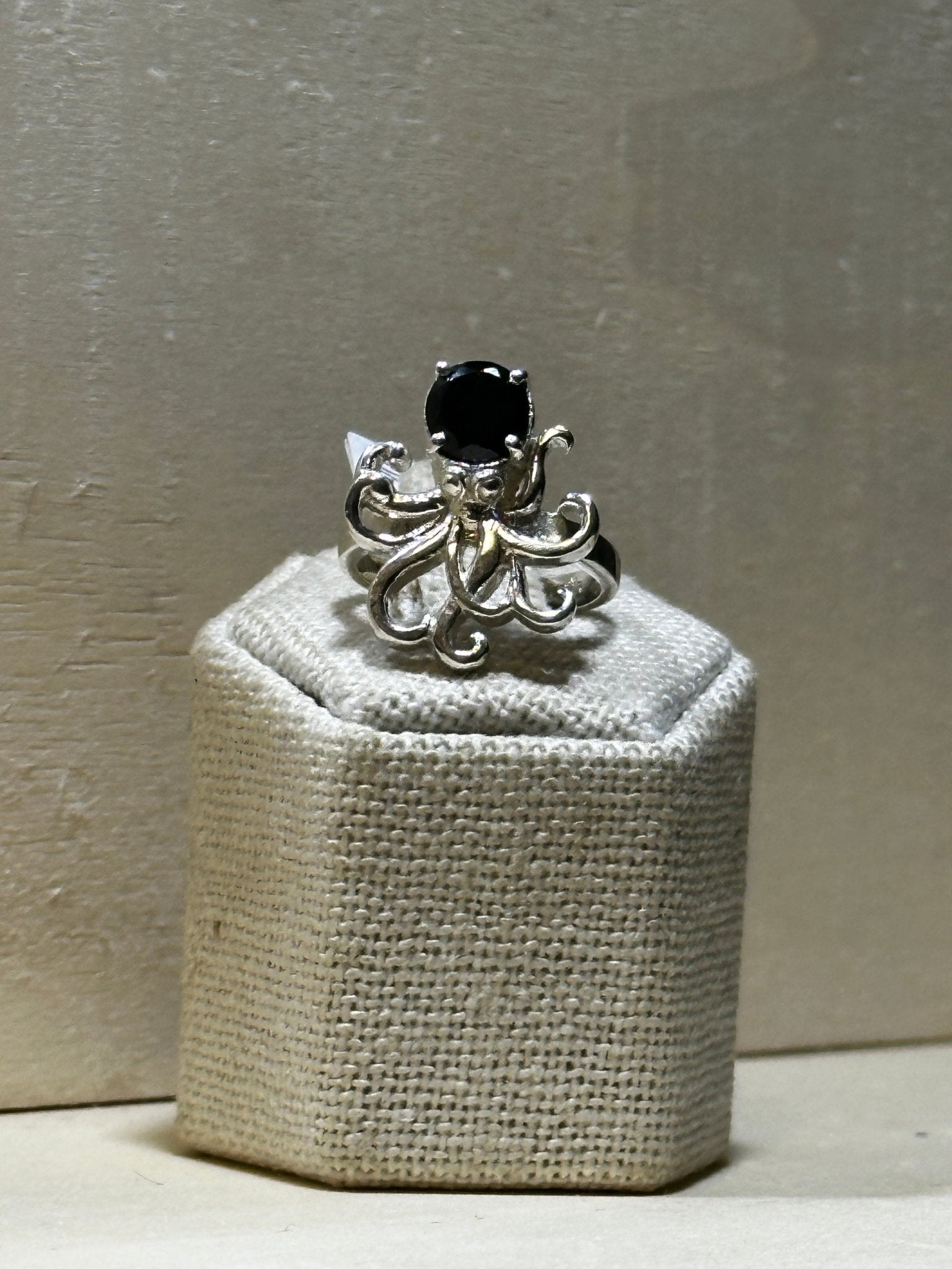 Onyx Octopus Ring (06.2036) - Sacred Crystals Rings
