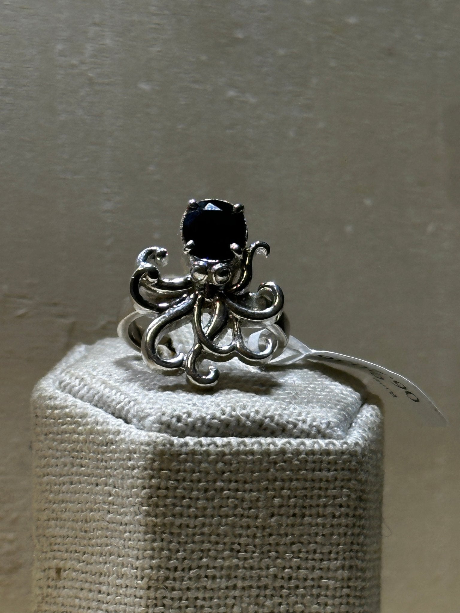 Onyx Octopus Ring (06.2036) - Sacred Crystals Rings