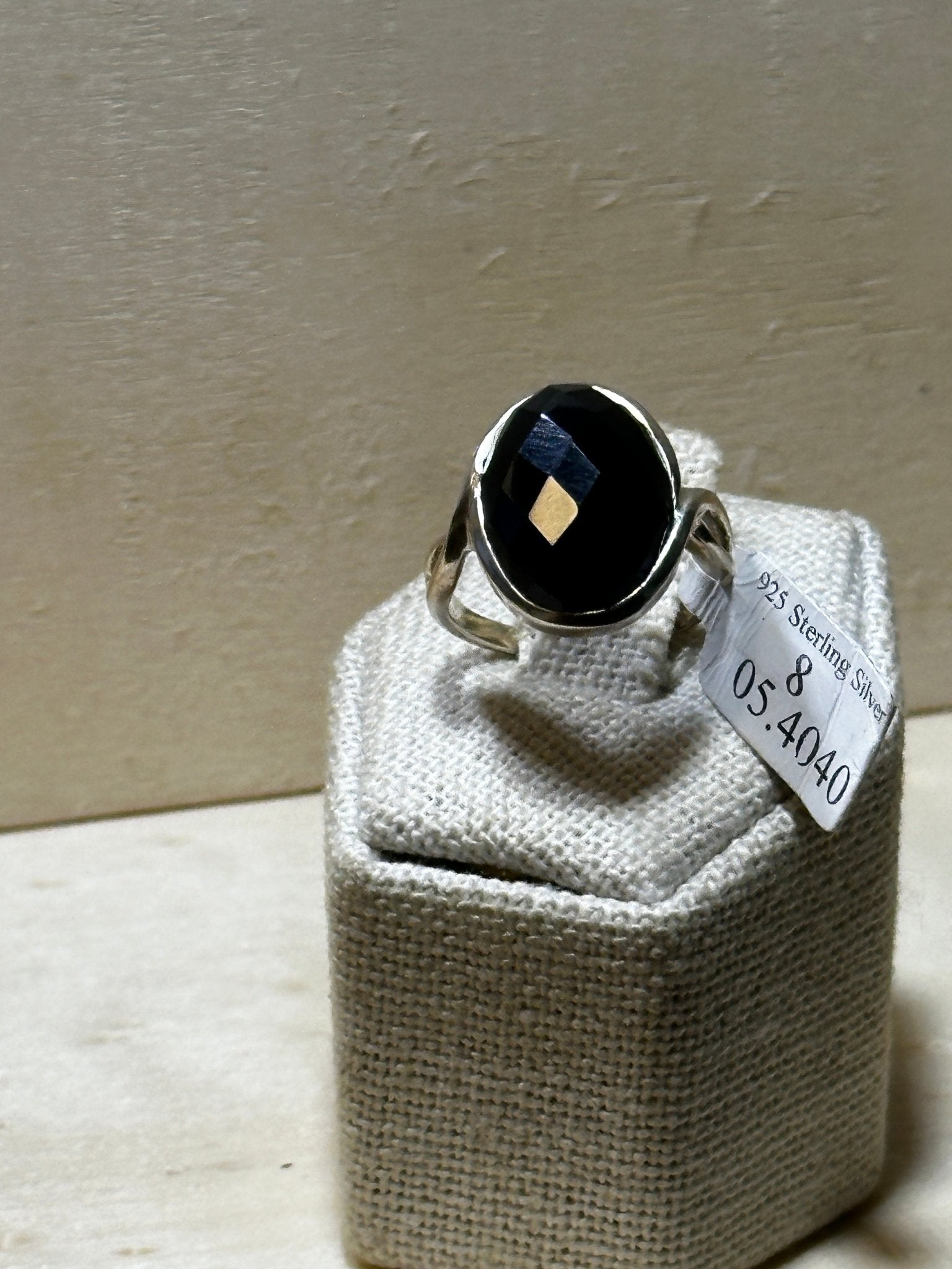 Onyx Ring Size 8 (05.4040) - Sacred Crystals Rings