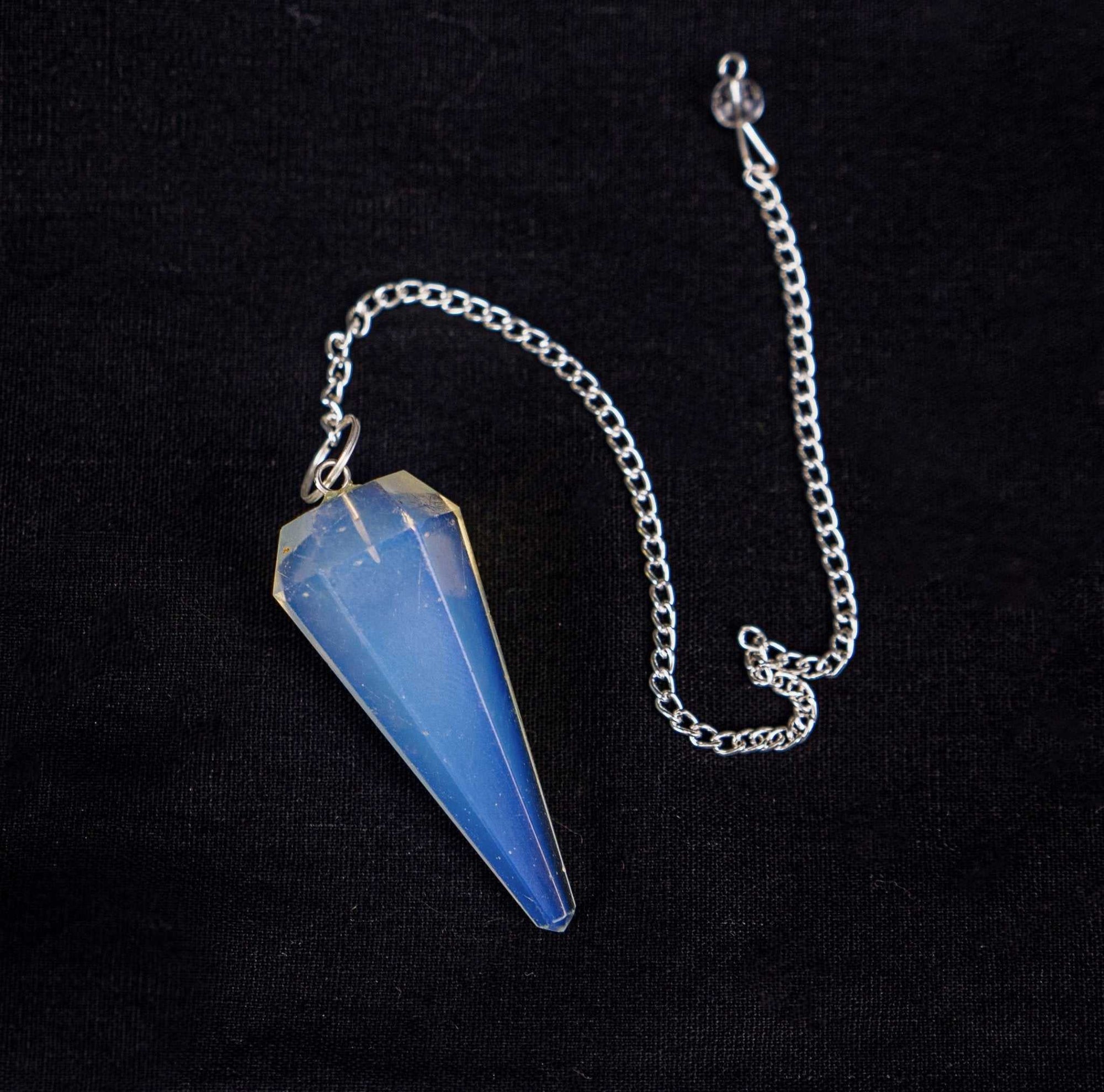 Opalite Pendulum 6 sided point - Sacred Crystals Pendulums