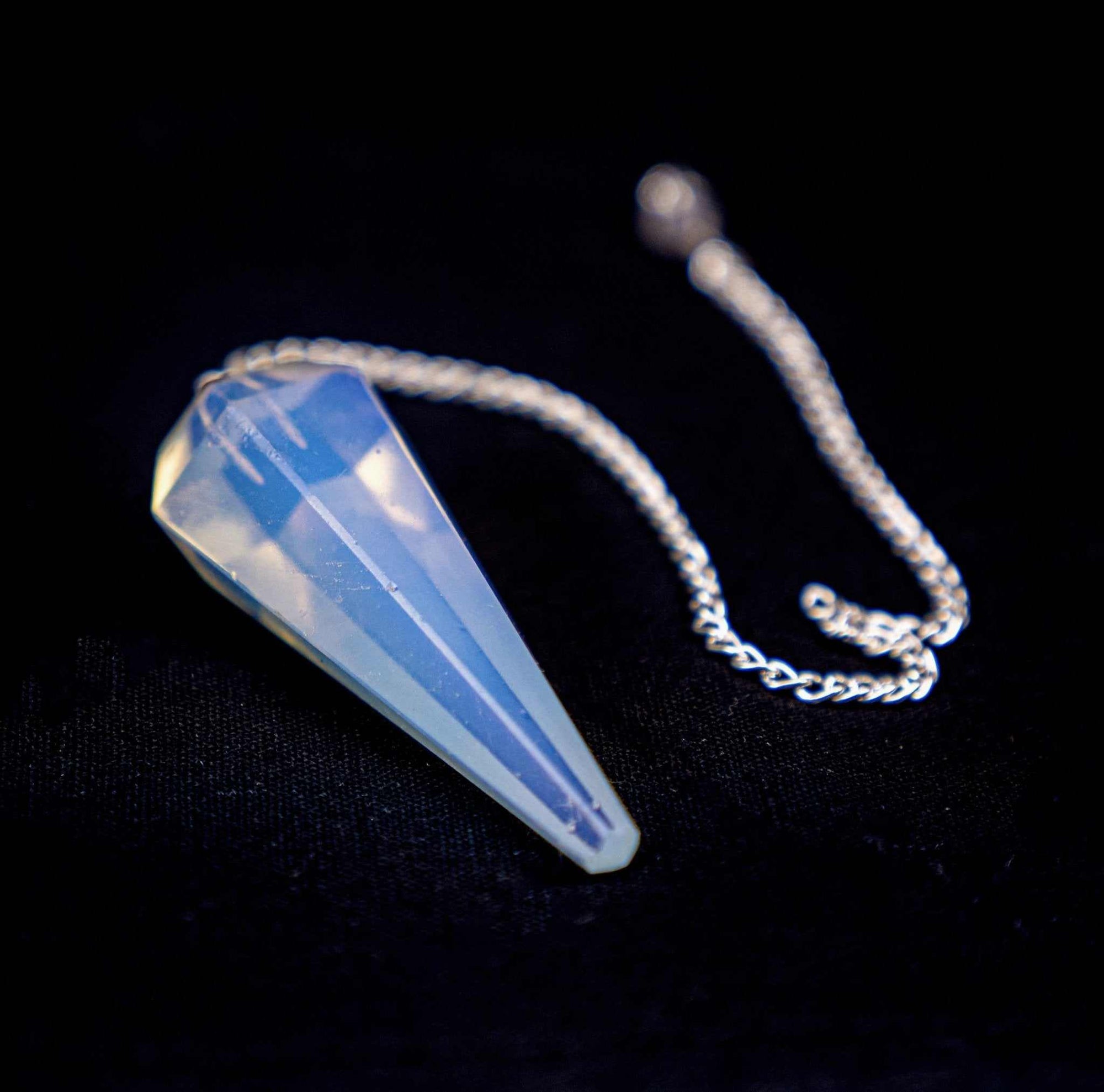 Opalite Pendulum 6 sided point - Sacred Crystals Pendulums