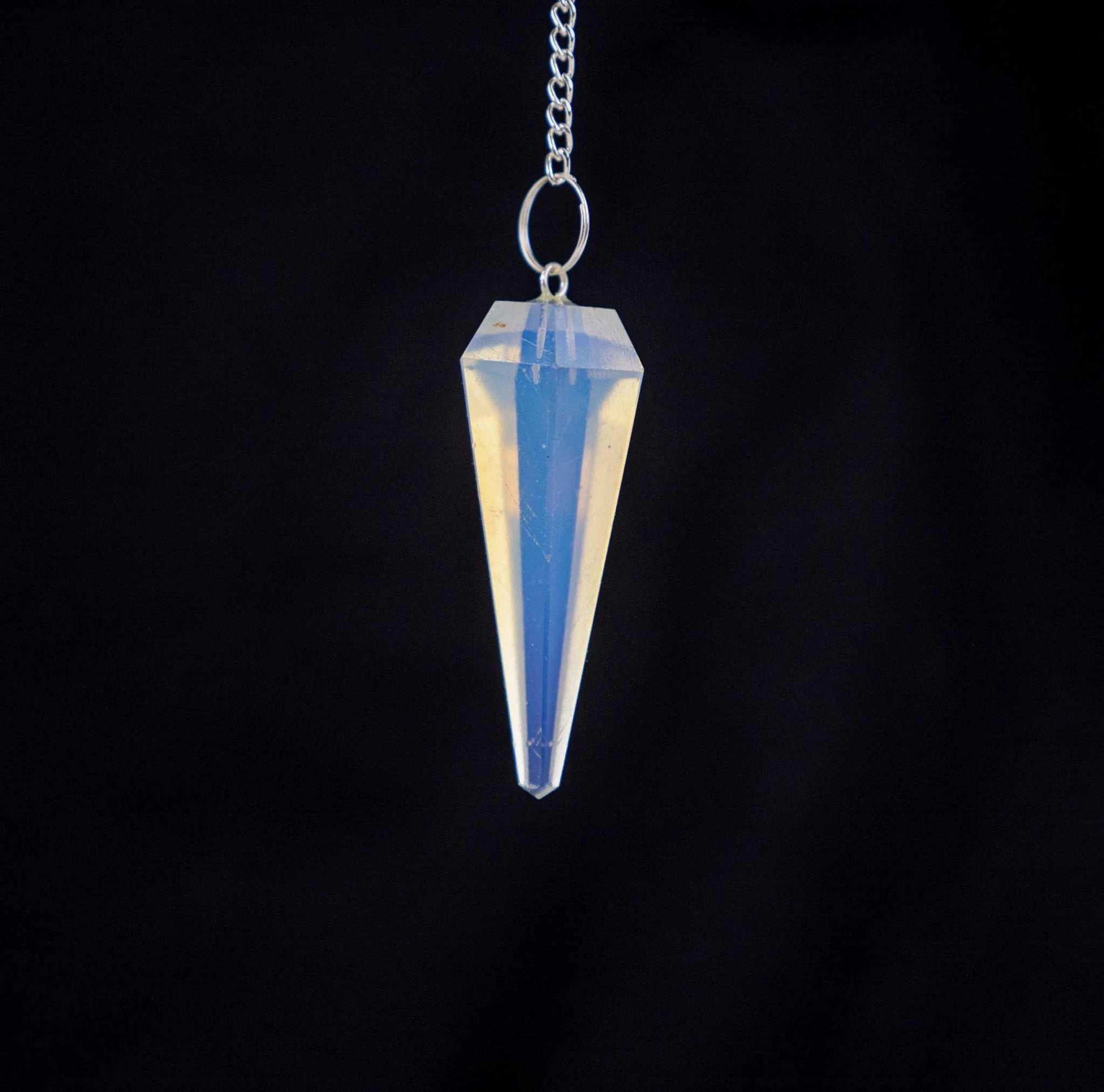 Opalite Pendulum 6 sided point - Sacred Crystals Pendulums