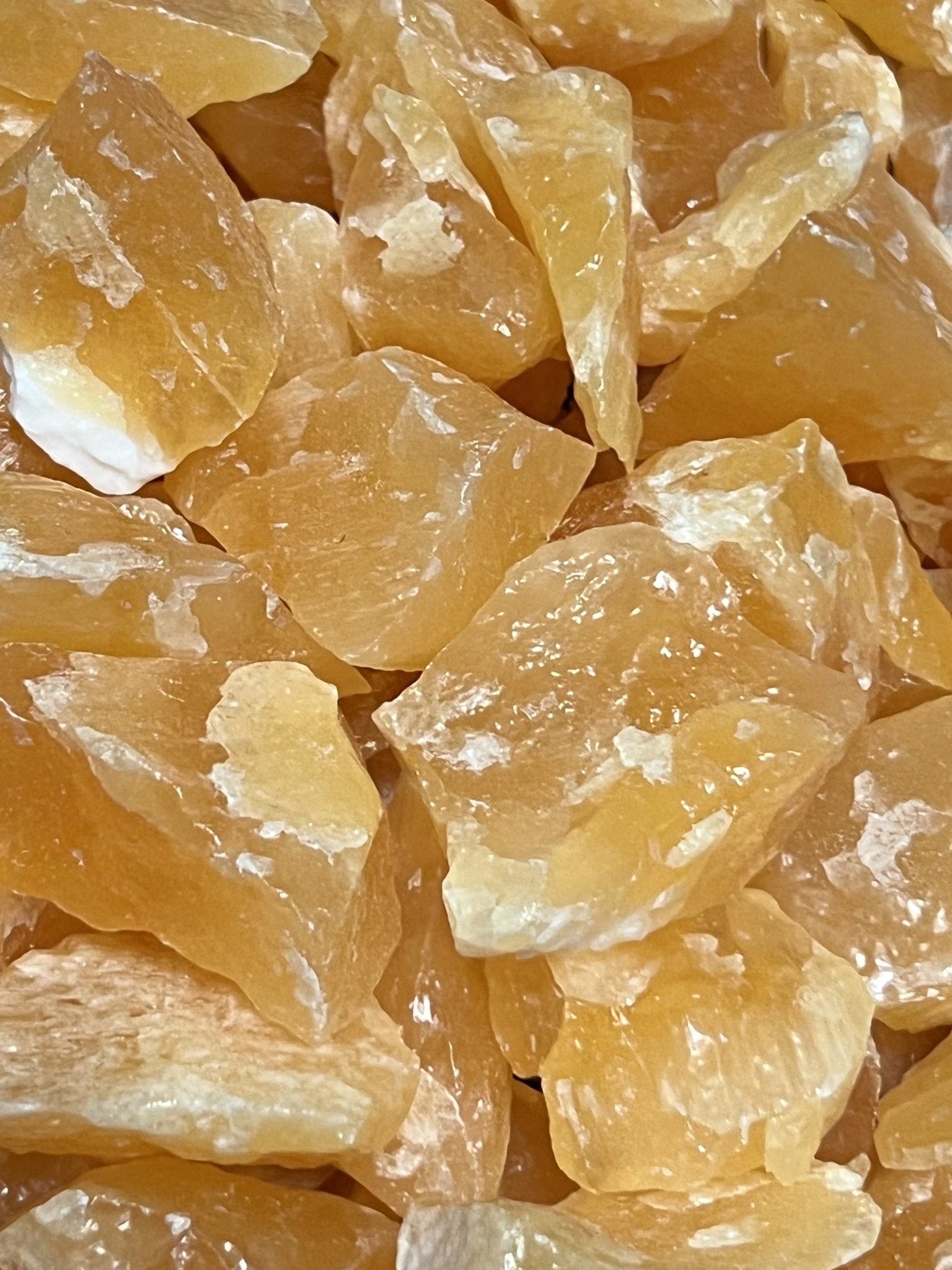 Orange Calcite Rough - Sacred Crystals Rough Stones