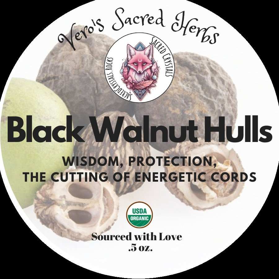 Organic Black Walnut Hulls - .5oz - Sacred Crystals Herbs