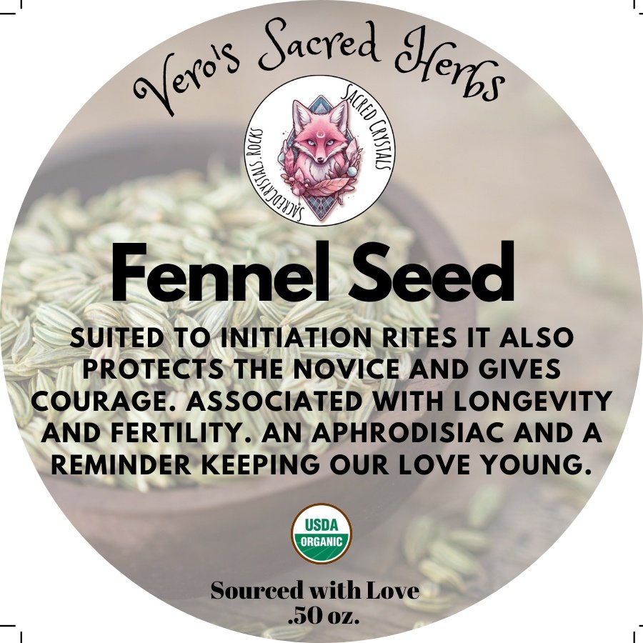 Organic Fennel Seed - .50 oz - Sacred Crystals Herbs