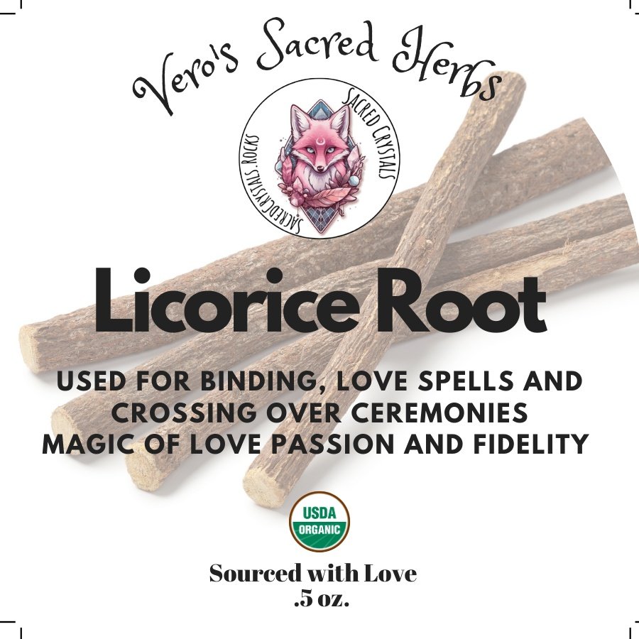 Organic Licorice Root - .5oz - Sacred Crystals Herbs