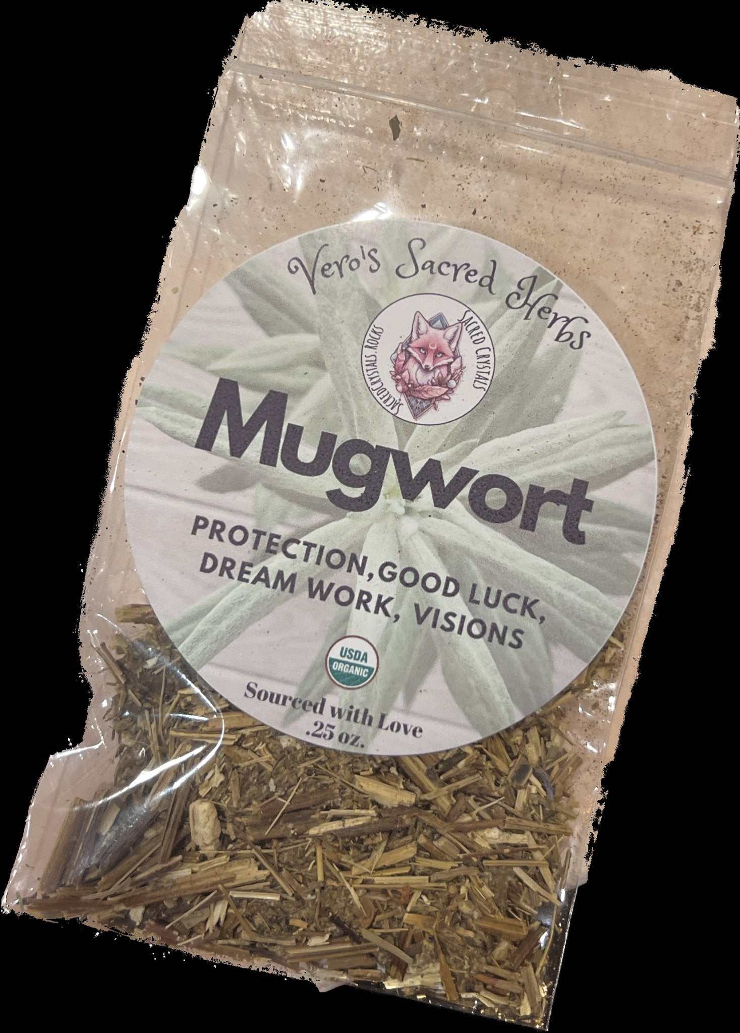 Organic Mugwort .25oz - Sacred Crystals Herbs