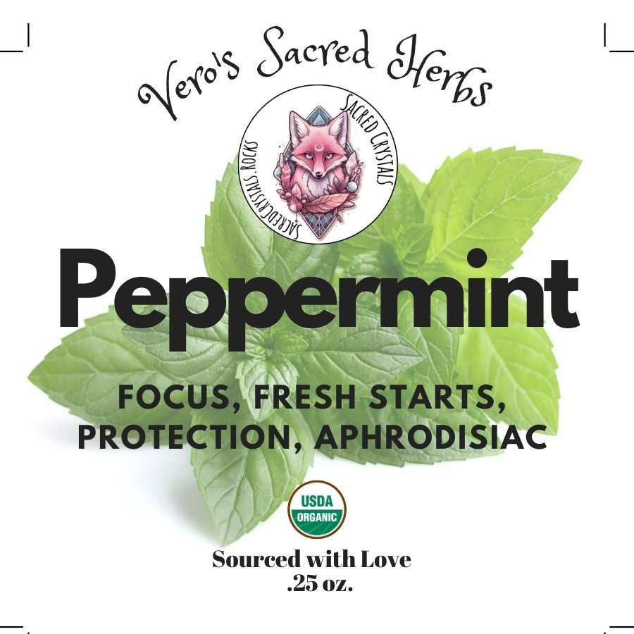 Organic Peppermint - .25oz - Sacred Crystals Herbs